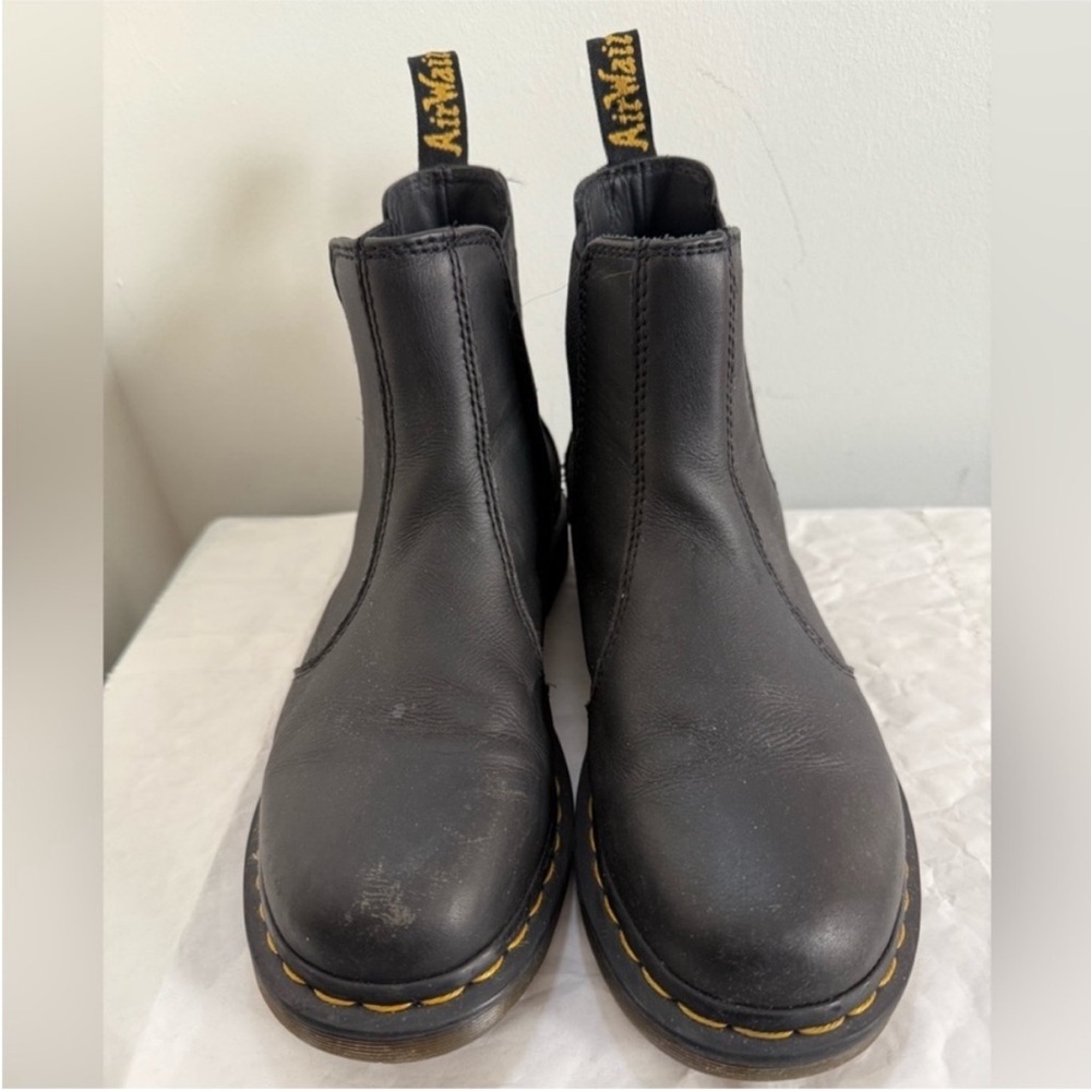 Dr. Doc Marten’s 2976 Smooth Black Leather Chelsea Ankle Boots Women’s Size 9 - Picture 3 of 7